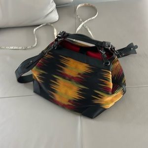 Caroline De Marchi Black plisse Leather Cubo Bag Purse